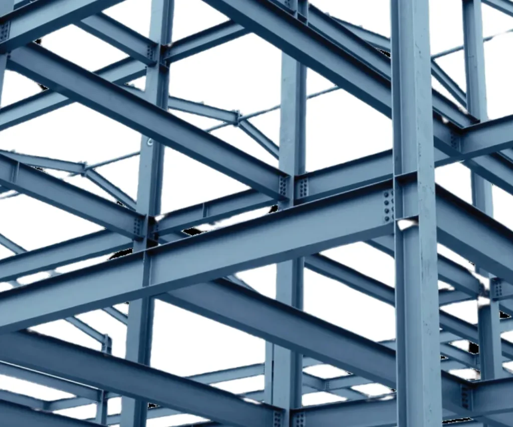 structura metalica din grinzi si stalpi metalici fabricati prin indoirea de table groase cu abkant